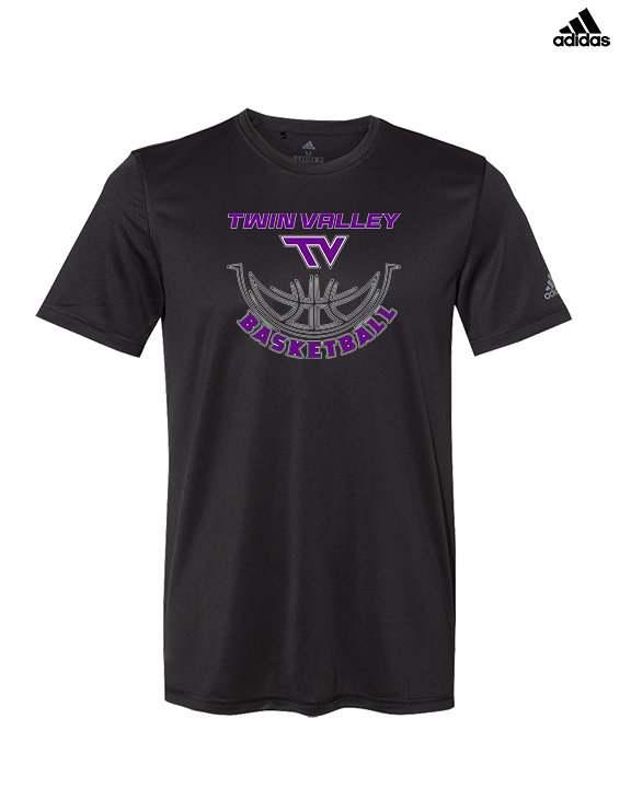 Twin Valley HS Girls Basketball Outline - Mens Adidas Performance Shirt