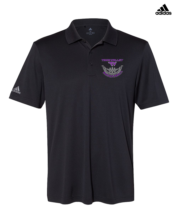 Twin Valley HS Girls Basketball Outline - Mens Adidas Polo