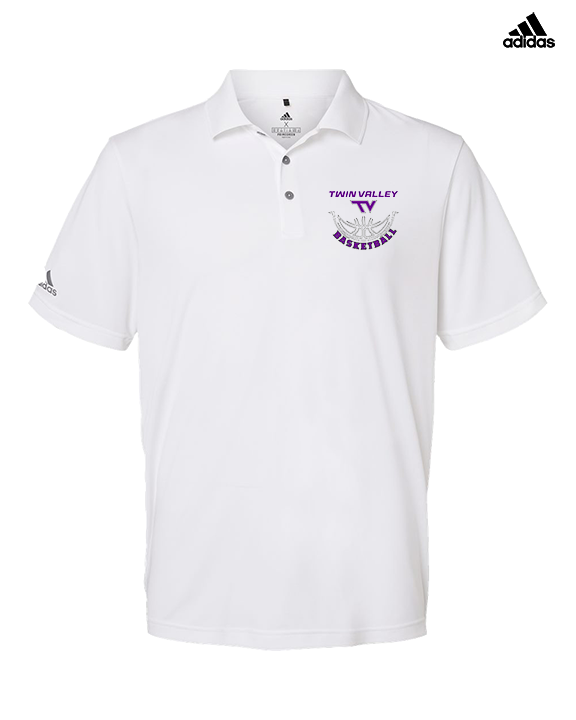 Twin Valley HS Girls Basketball Outline - Mens Adidas Polo