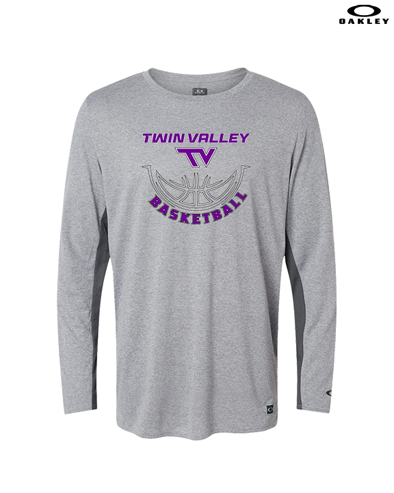 Twin Valley HS Girls Basketball Outline - Mens Oakley Longsleeve