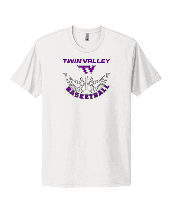 Twin Valley HS Girls Basketball Outline - Mens Select Cotton T-Shirt