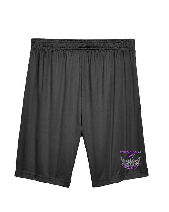 Twin Valley HS Girls Basketball Outline - Mens Training Shorts with Pockets