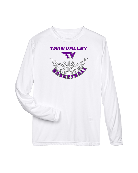 Twin Valley HS Girls Basketball Outline - Performance Longsleeve
