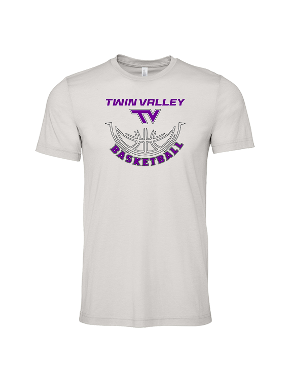 Twin Valley HS Girls Basketball Outline - Tri-Blend Shirt