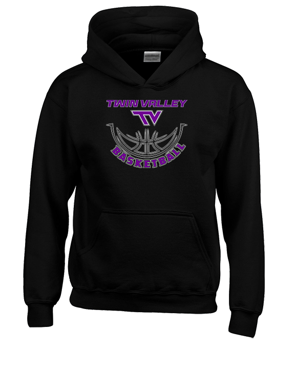 Twin Valley HS Girls Basketball Outline - Unisex Hoodie
