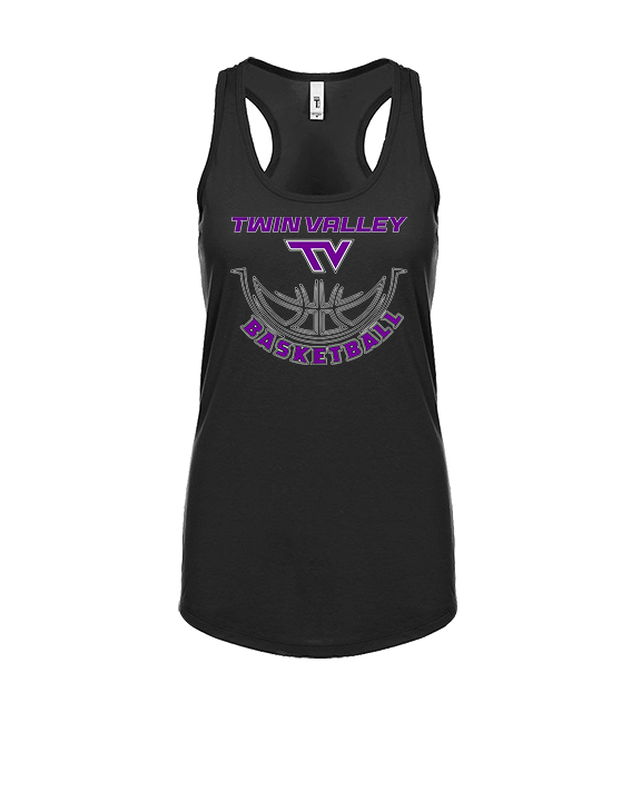 Twin Valley HS Girls Basketball Outline - Womens Tank Top