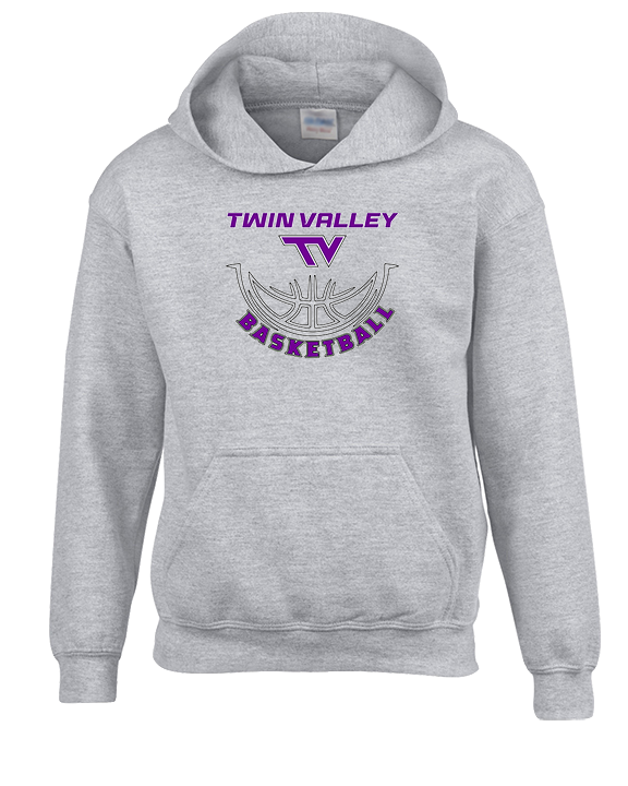 Twin Valley HS Girls Basketball Outline - Youth Hoodie