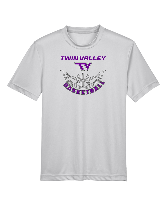 Twin Valley HS Girls Basketball Outline - Youth Performance Shirt