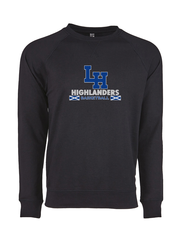 La Habra HS Basketball Stacked - Crewneck Sweatshirt