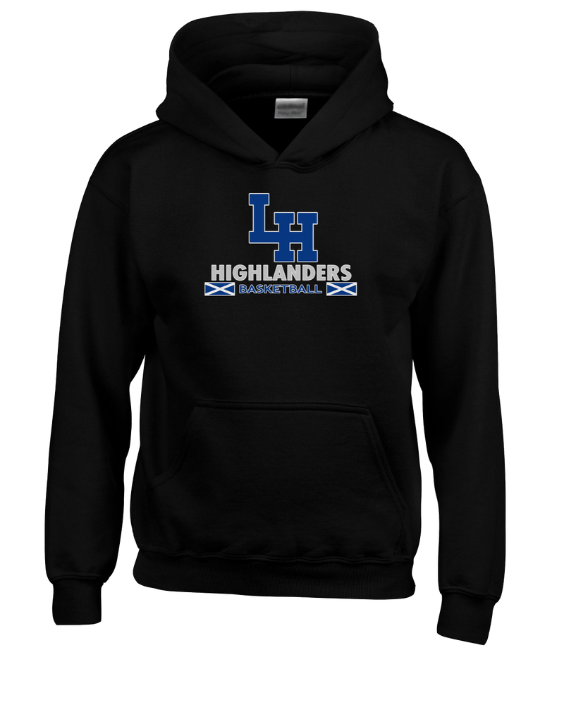 La Habra HS Basketball Stacked - Cotton Hoodie