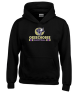 Okeechobee HS Girls Basketball Stacked - Cotton Hoodie