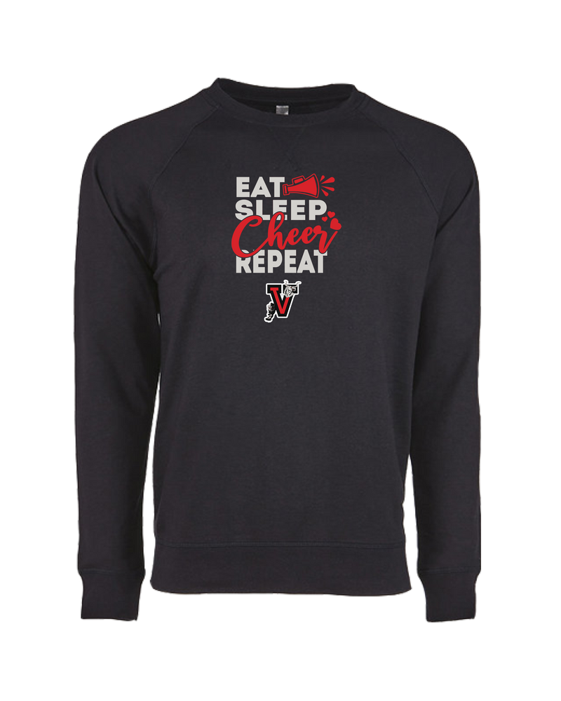 Vista Pop Warner Eat Sleep Cheer - Crewneck Sweatshirt