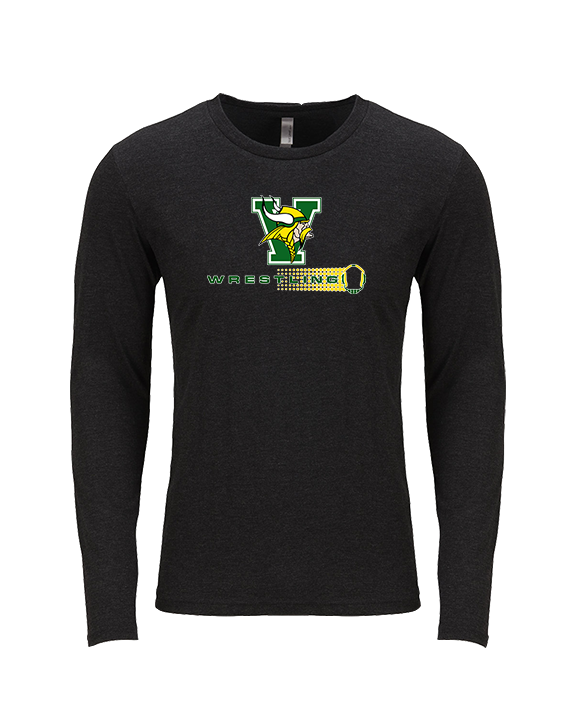 Vanden HS Wrestling Dots - Tri-Blend Long Sleeve