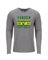 Vanden HS Softball Stamp - Tri-Blend Long Sleeve