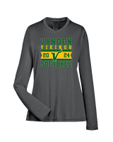 Vanden HS Softball Stamp - Womens Performance Longsleeve