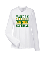 Vanden HS Softball Stamp - Womens Performance Longsleeve