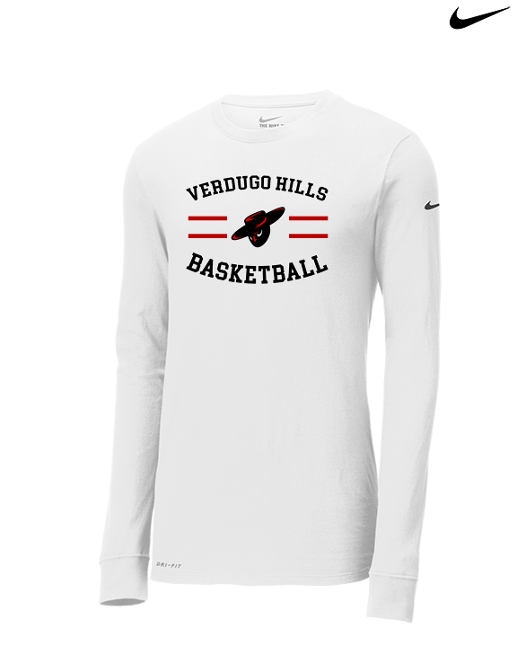 Verdugo Hills HS Boys Basketball Curve - Mens Nike Longsleeve