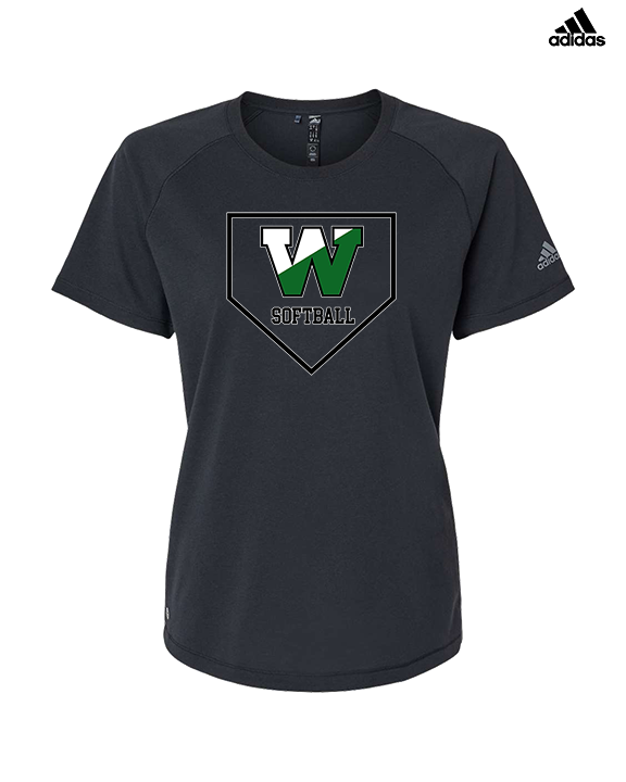 Wachusett Regional HS Softball Template 1 - Womens Adidas Performance Shirt