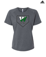 Wachusett Regional HS Softball Template 1 - Womens Adidas Performance Shirt