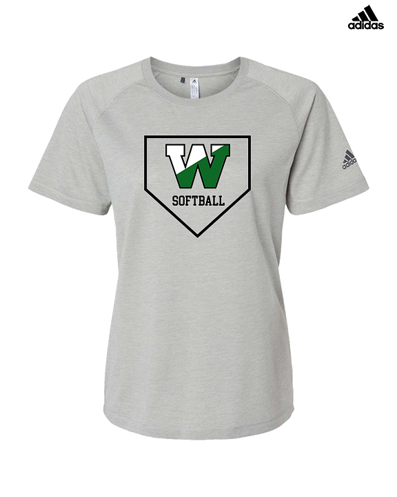 Wachusett Regional HS Softball Template 1 - Womens Adidas Performance Shirt