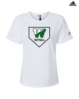 Wachusett Regional HS Softball Template 1 - Womens Adidas Performance Shirt