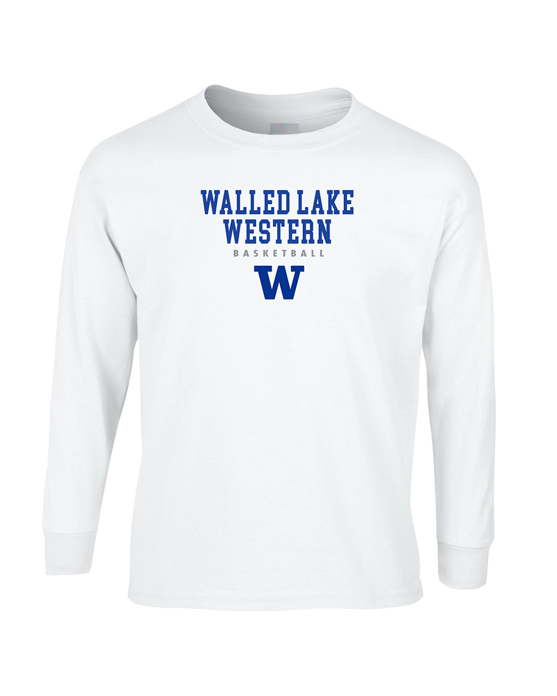 Walled Lake Western HS Girls Basketball Block - Mens Basic Cotton Long Sleeve