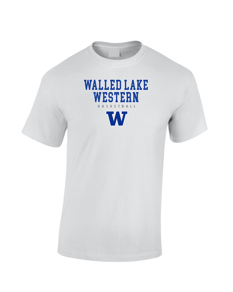 Walled Lake Western HS Girls Basketball Block - Cotton T-Shirt
