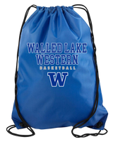 Walled Lake Western HS Girls Basketball Block - Drawstring Bag
