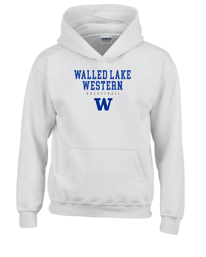 Walled Lake Western HS Girls Basketball Block - Youth Hoodie