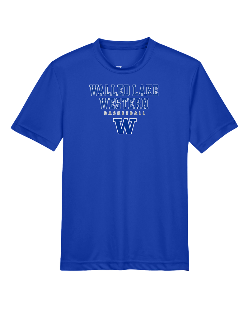 Walled Lake Western HS Girls Basketball Block - Youth Performance T-Shirt