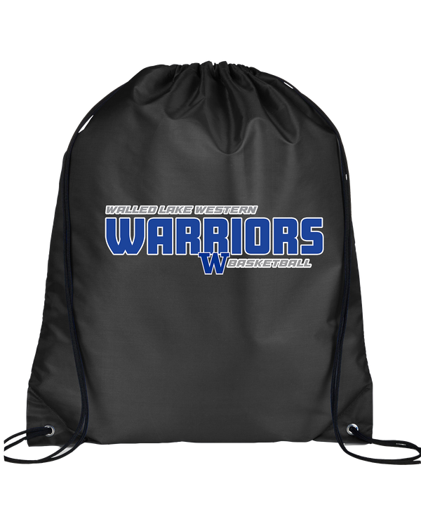 Walled Lake Western HS Boys Basketball Bold - Drawstring Bag