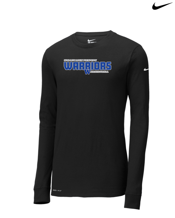 Walled Lake Western HS Boys Basketball Bold - Nike Dri-Fit Poly Long Sleeve
