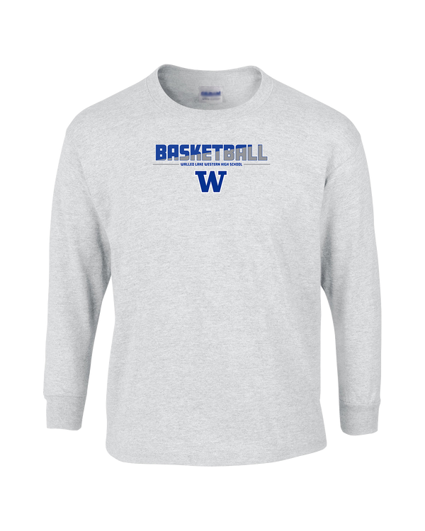Walled Lake Western HS Boys Basketball Cut - Mens Basic Cotton Long Sleeve