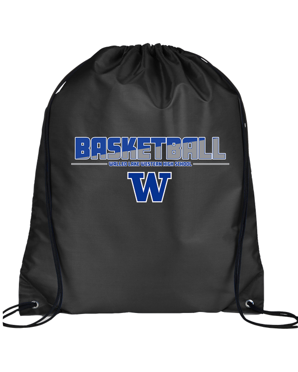 Walled Lake Western HS Boys Basketball Cut - Drawstring Bag