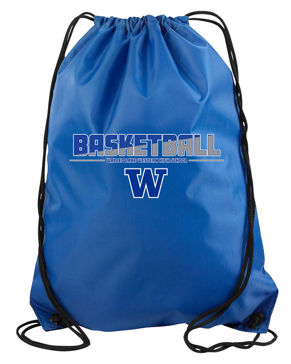 Walled Lake Western HS Boys Basketball Cut - Drawstring Bag