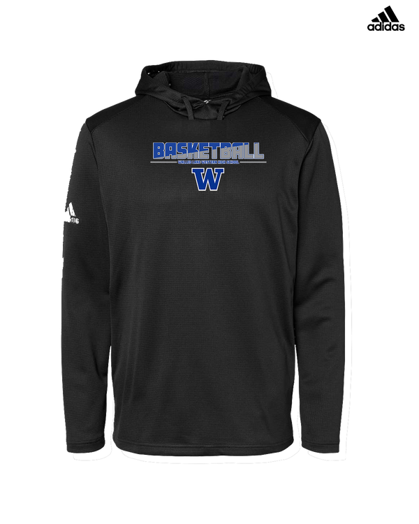 Walled Lake Western HS Boys Basketball Cut - Adidas Men's Hooded Sweatshirt