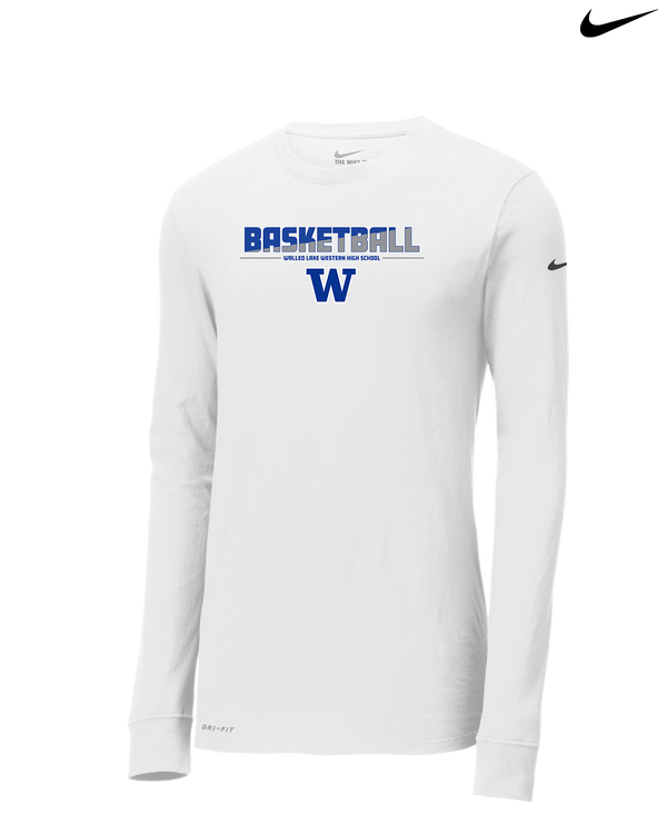 Walled Lake Western HS Boys Basketball Cut - Nike Dri-Fit Poly Long Sleeve
