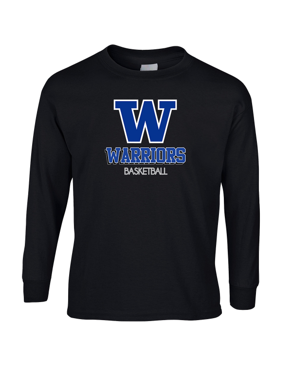 Walled Lake Western HS Boys Basketball Shadow - Mens Basic Cotton Long Sleeve
