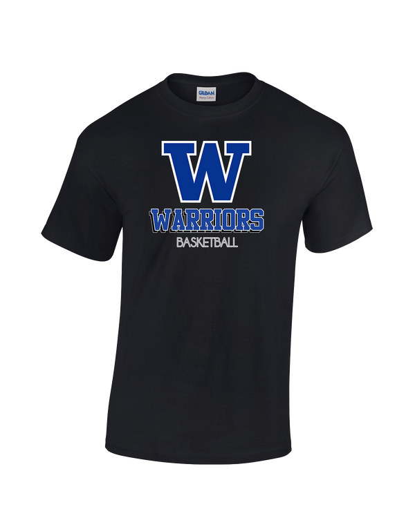 Walled Lake Western HS Boys Basketball Shadow - Cotton T-Shirt