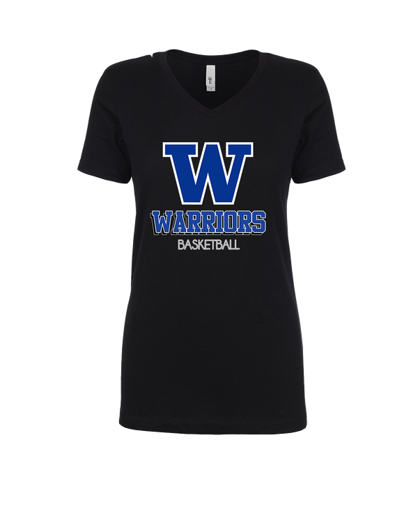 Walled Lake Western HS Boys Basketball Shadow - Womens V-Neck