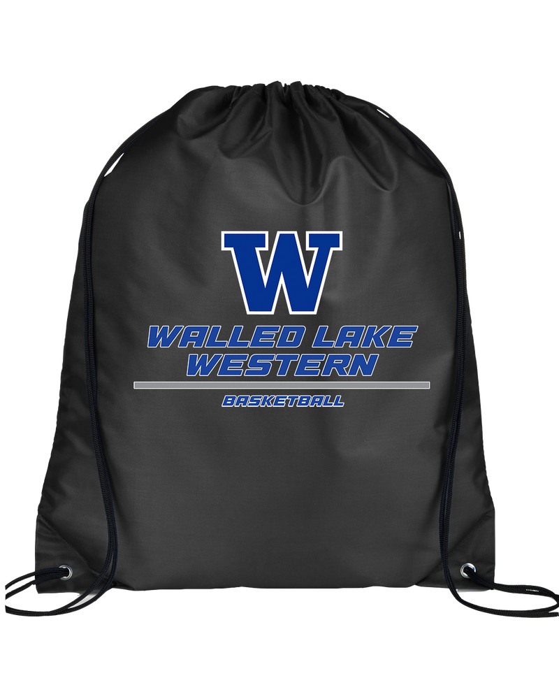 Walled Lake Western HS Girls Basketball Split - Drawstring Bag