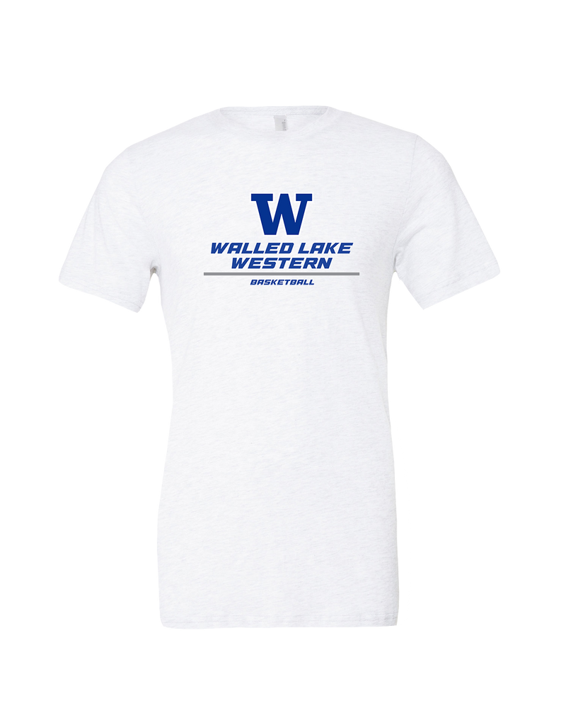 Walled Lake Western HS Girls Basketball Split - Mens Tri Blend Shirt