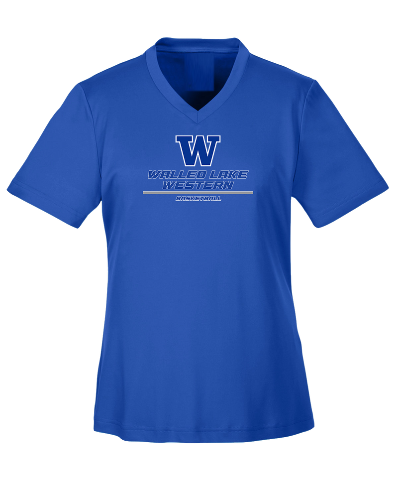 Walled Lake Western HS Girls Basketball Split - Womens Performance Shirt