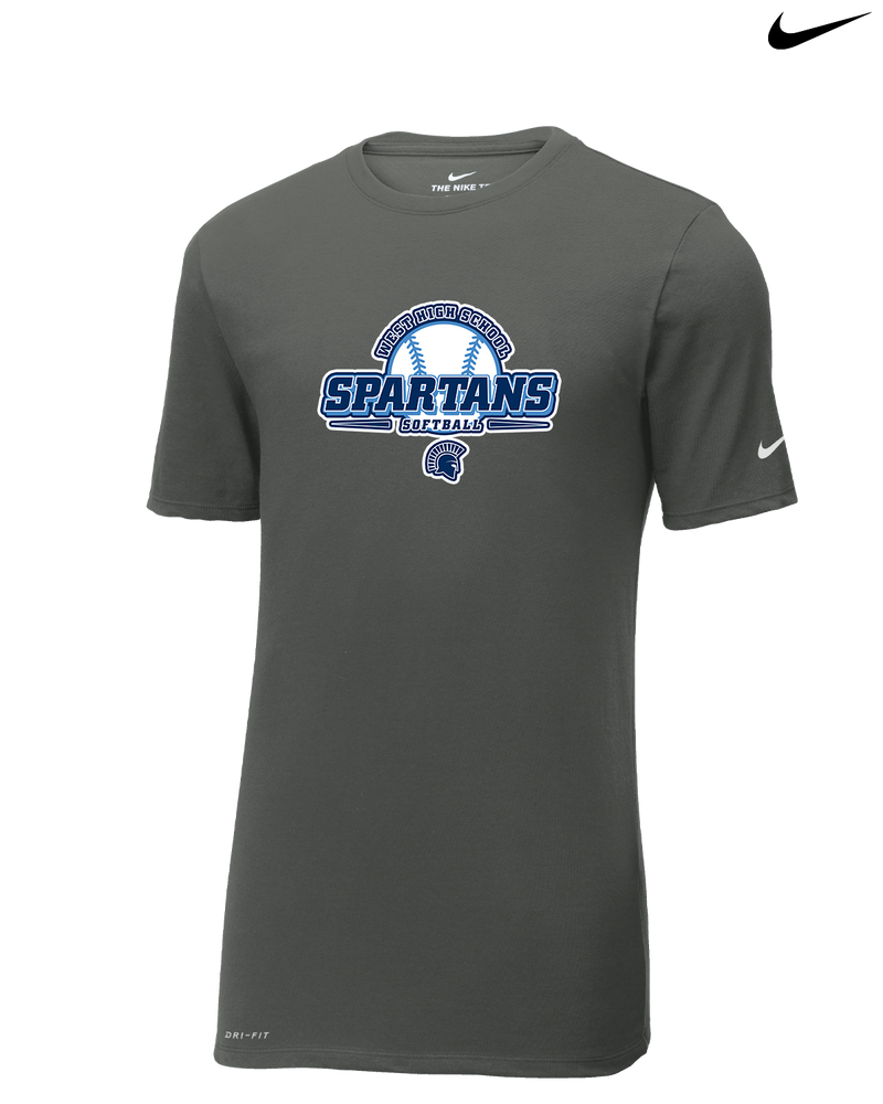 West Bend West HS Softball Logo - Nike Cotton Poly Dri-Fit