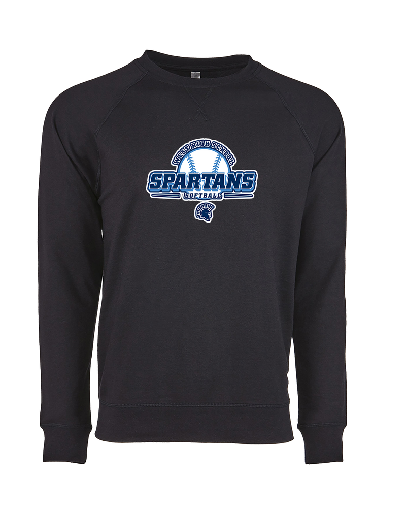 West Bend West HS Softball Logo - Crewneck Sweatshirt