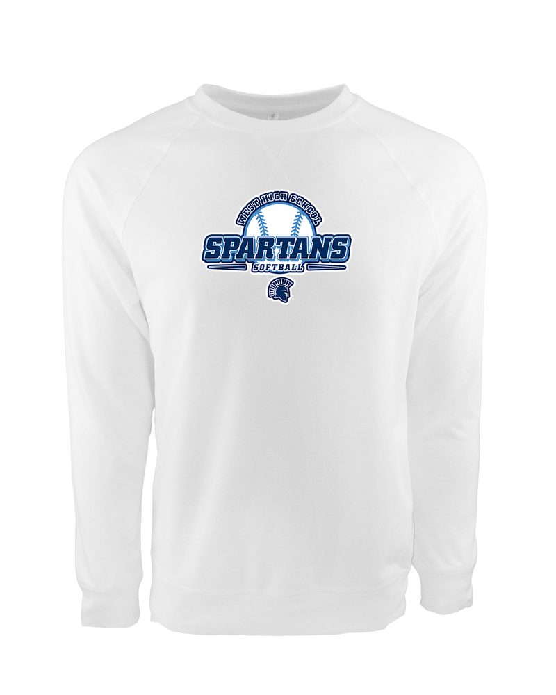 West Bend West HS Softball Logo - Crewneck Sweatshirt