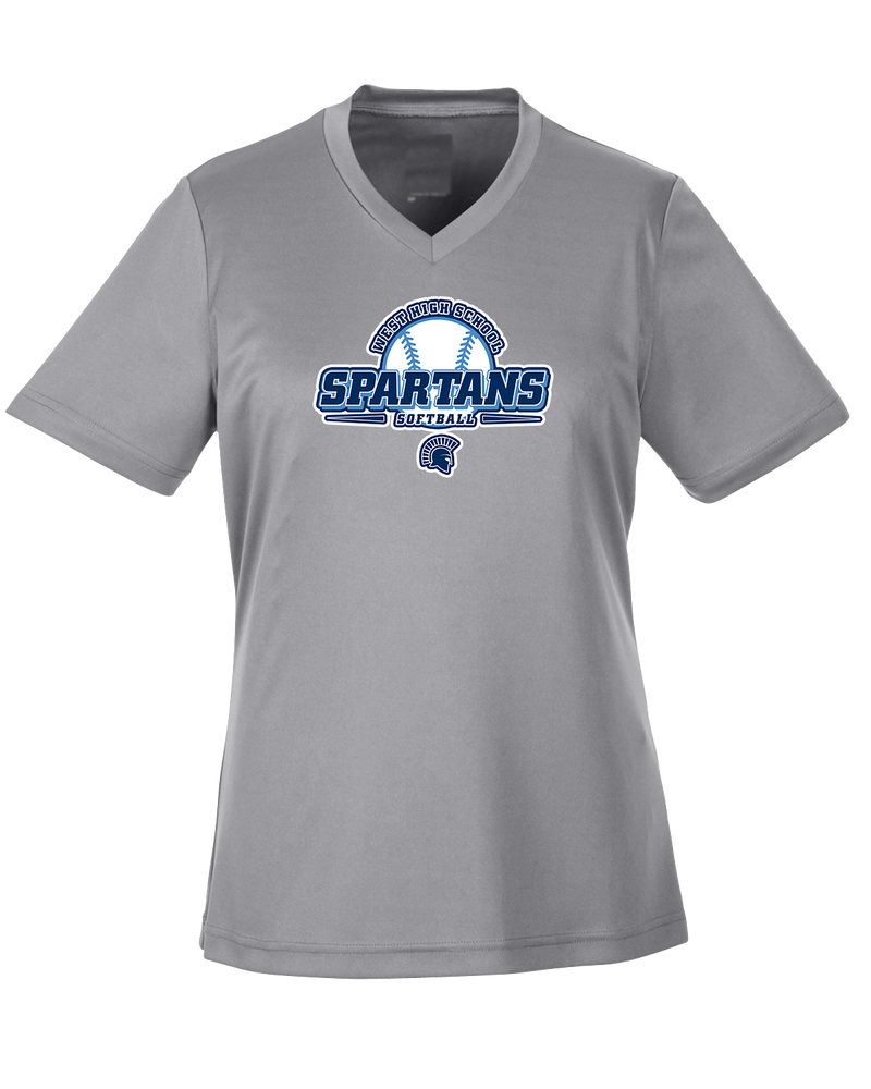 West Bend West HS Softball Logo - Womens Performance Shirt