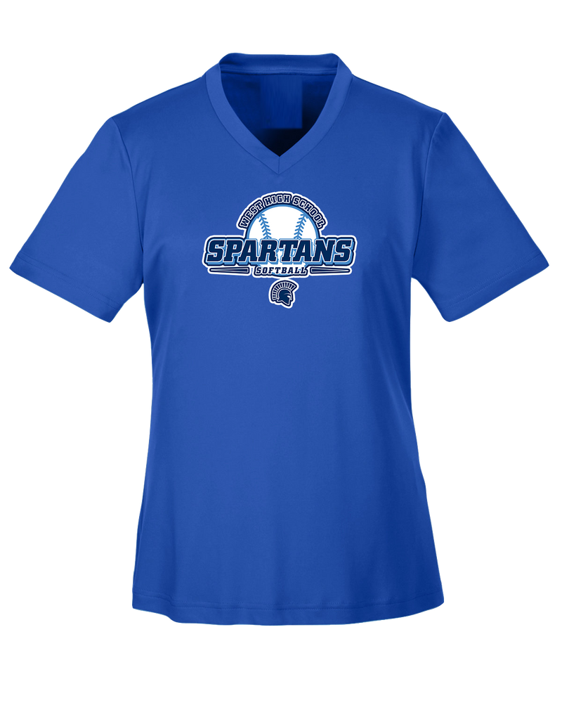 West Bend West HS Softball Logo - Womens Performance Shirt