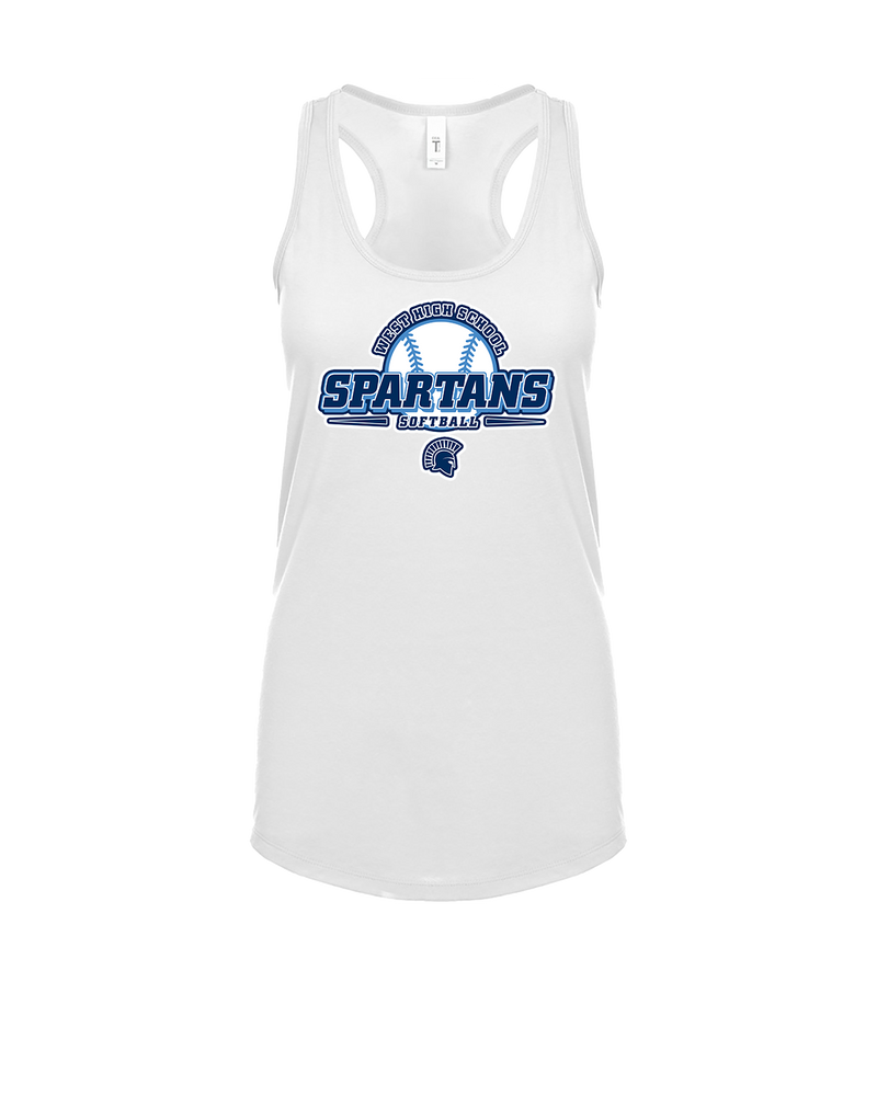 West Bend West HS Softball Logo - Womens Tank Top