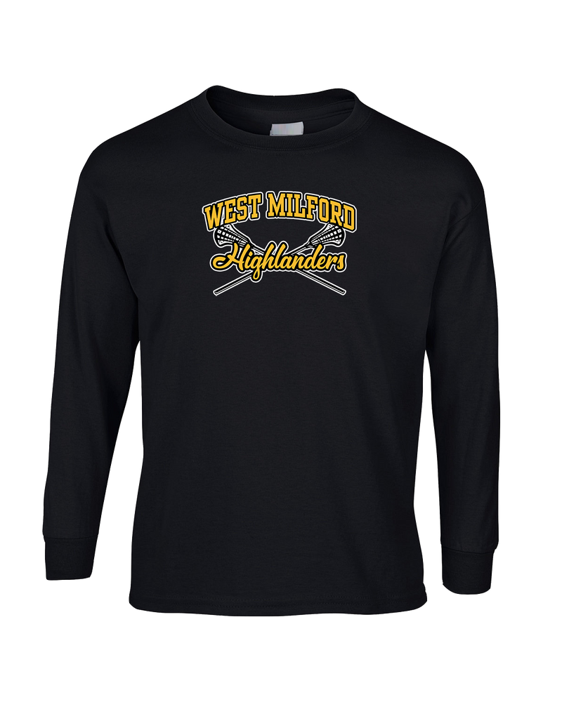 West Milford HS Girls Lacrosse Main Logo 02 - Mens Basic Cotton Long Sleeve